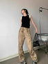 HELLO FASHION Drawstring Parachute Cargo Pants